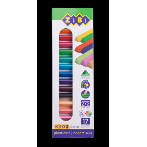 Пластилін ZiBi KIDS Line Neon 17 кольорів 272 г