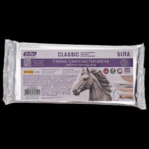 Глина самозастигаюча ZiBi Classic 500 г біла