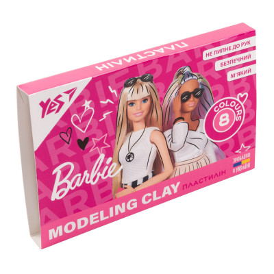 Пластилін Yes Barbie 8 кольорів 160 г