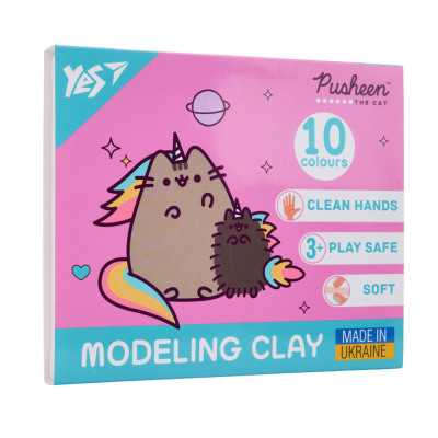 Пластилін Yes 10 кольорів 200 г Pusheen