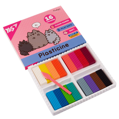 Пластилін Yes 16 кольорів 320 г Pusheen