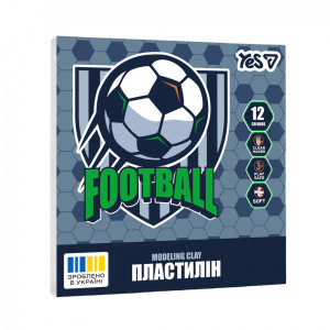 Пластилін Yes Football 12 кольорів 240 г