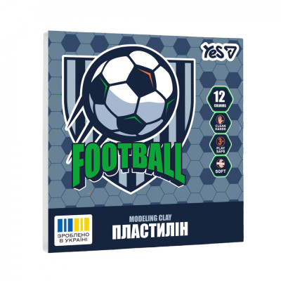 Пластилін Yes Football 12 кольорів 240 г