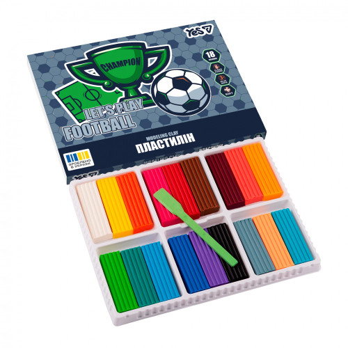Пластилін Yes Football 18 кольорів 360 г