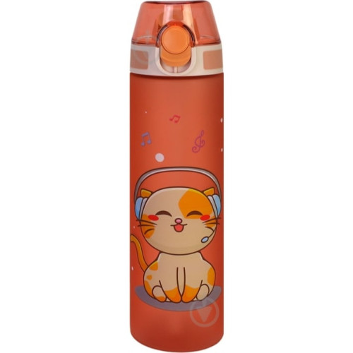 Пляшка для води CoolForSchool Cat Vibes 750 мл, рожева