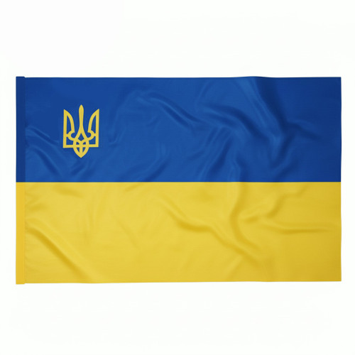 Прапор України з Тризубом 140x90 см атласний