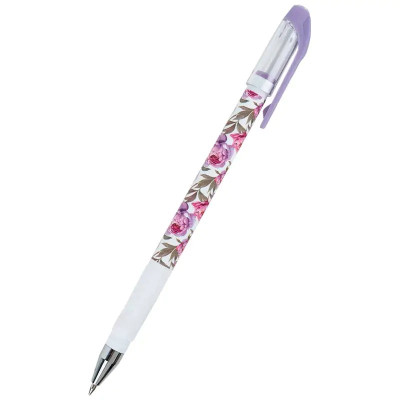 Ручка кулькова синя 0,5 мм Floral White AB1049-43-A Axent