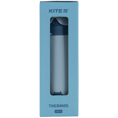 Термос Kite Сat  350 мл, блакитний