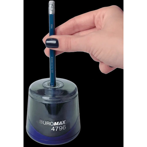Чинка автоматична Buromax на 1 отвір синя