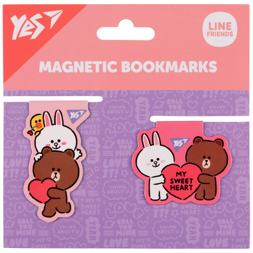 Закладки магнітні Yes Line Friends Sweet heart 2 шт