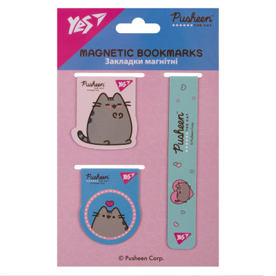 Закладки магнітні Yes Pusheen 3 шт