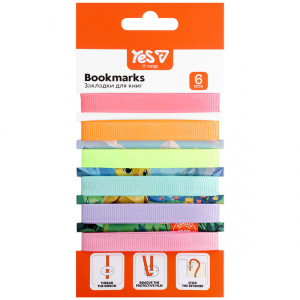 Закладки для книг Yes Orange Line 6 шт пастельні кольори