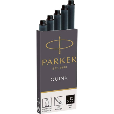 Капсули Parker Quink великі чорні/сині