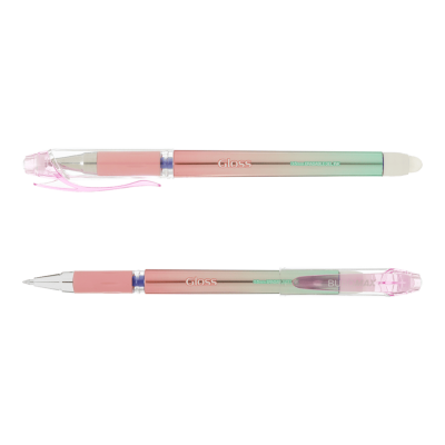 Ручка гелева пиши-стирай Buromax GLOSS 0.5мм синя