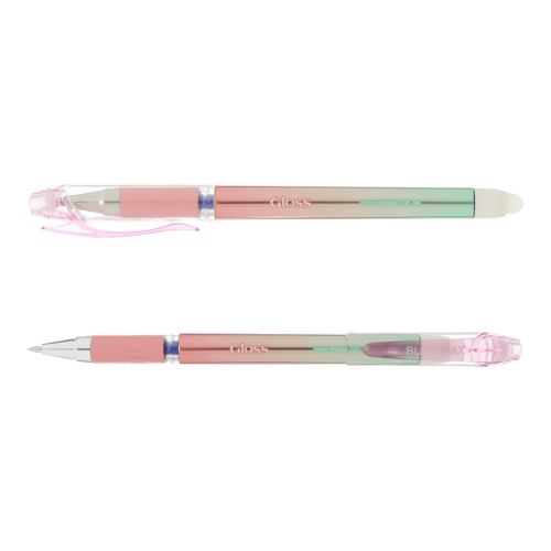 Ручка гелева пиши-стирай Buromax GLOSS 0.5мм синя