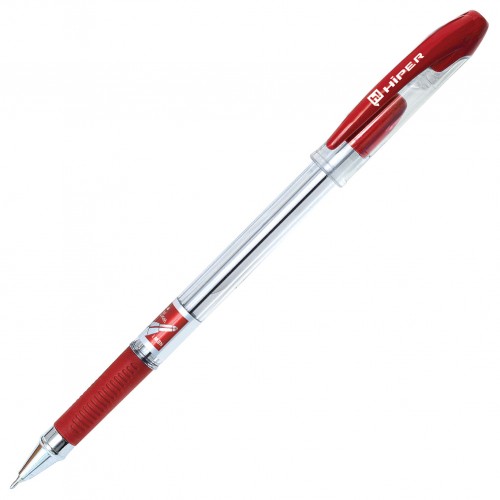 Ручка масляна Hiper HO-335 MAX WRITER 0.7 мм червона