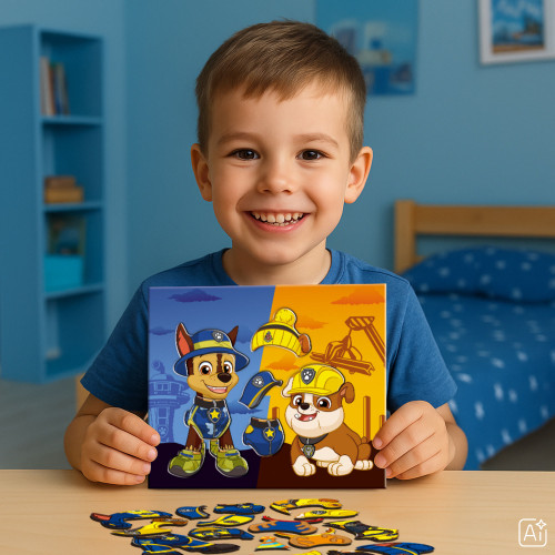 DoDo Магнітна гра-одягалка Paw Patrol «Гонщик і Кремез»