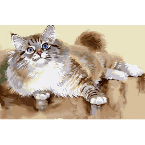 Картина по номерах Пухнастий котик