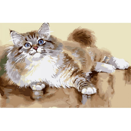 Картина по номерах Пухнастий котик