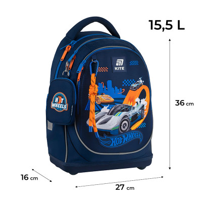 Шкільний набір Kite Education Hot Wheels  (рюкзак, пенал, сумка)